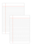Single Line, Soft Cover 17x27cms, 180 pages Notebook with Indexing Page By First Choice Stationery