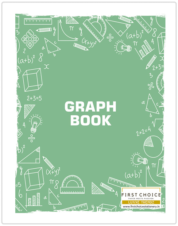 Graph Paper with Alternative Single line Paper, Pinned Bound 22x28 cm, 40 pages Graph Book By First Choice Stationery