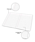 Single Line, Soft Cover 18x24cms, 120 pages Notebook with Indexing Page By First Choice Stationery