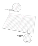 Square Line, Soft Cover, Size 18X24cms, 25mm 120 pages Notebook with Indexing Page By First Choice Stationery